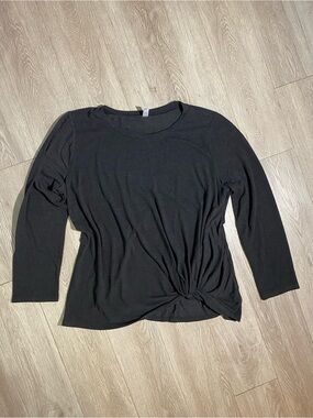 💜3/$25💜 Leo Rosi Charcoal Grey Twist Long Sleeve Top XXL